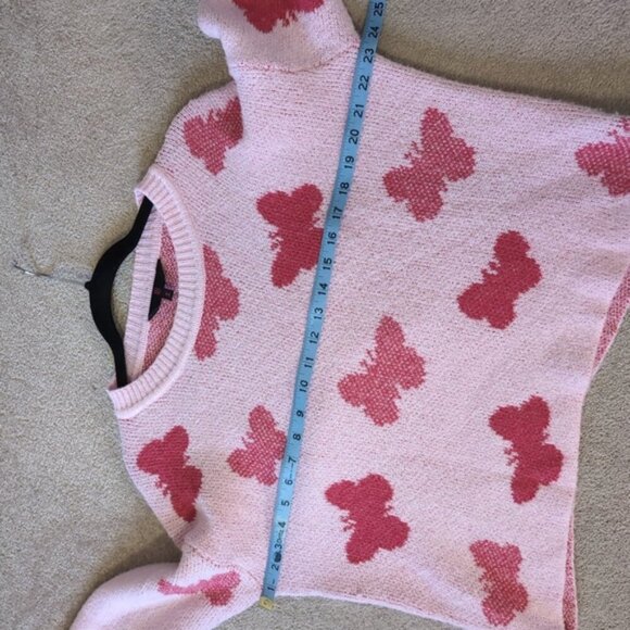 Nobo Barbie Lounge Boxy Chunky Novelty Butterfly Glam Sweater M - Picture 6 of 7